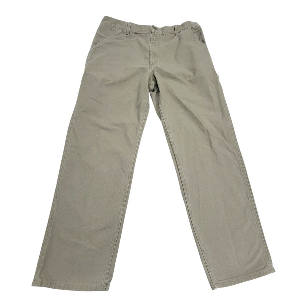 Vintage Carhartt Carpenter Pants Canvas Dungaree Utility Moss Green 36x30 READ